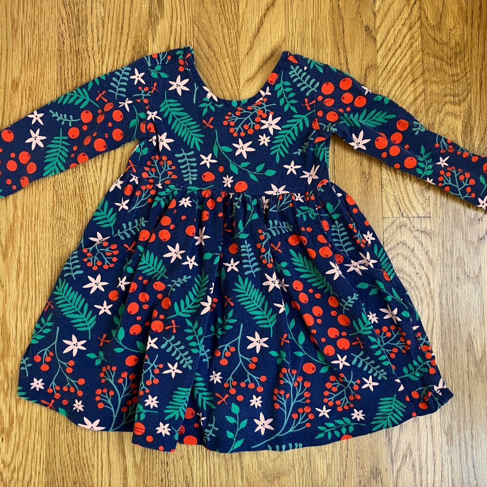 Hanna Andersson Girls Dress 3T Holiday berries